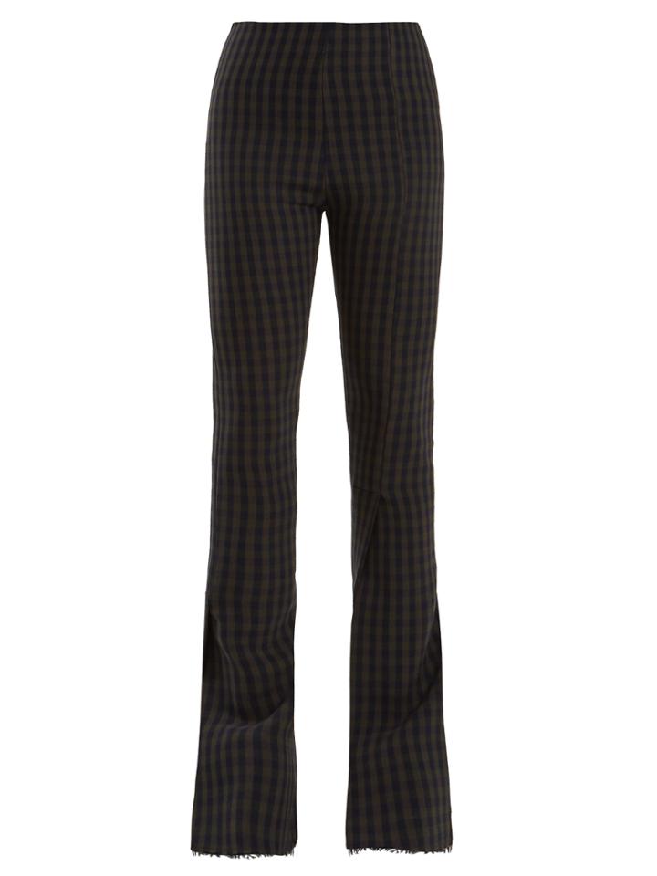 A.w.a.k.e. Diver Flared Gingham Trousers