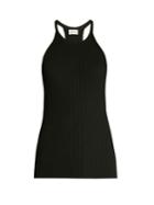Lemaire Sleeveless Ribbed-knit Wool Sweater