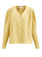 Matchesfashion.com Franoise - Puffed-shoulder Cotton-poplin Shirt - Womens - Beige