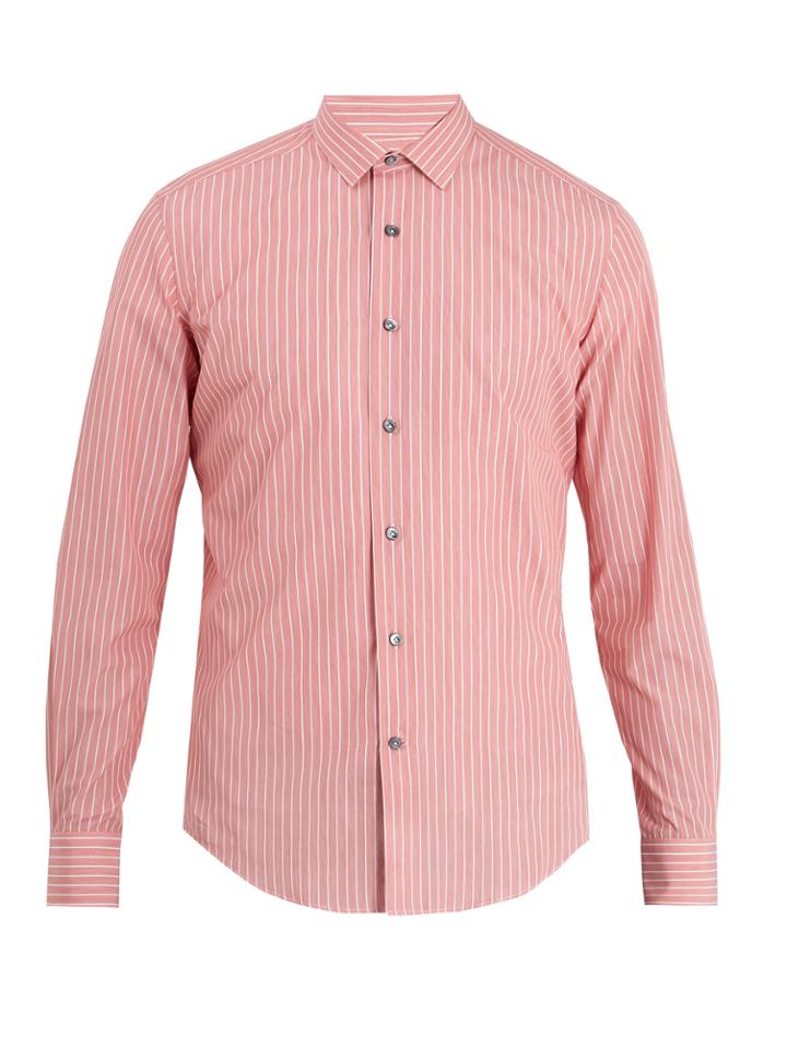 Lanvin Banker Striped Cotton-poplin Shirt