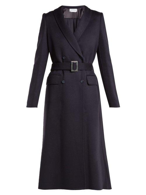 Matchesfashion.com Gabriela Hearst - Joaquin Double Breasted Cashmere Coat - Womens - Navy
