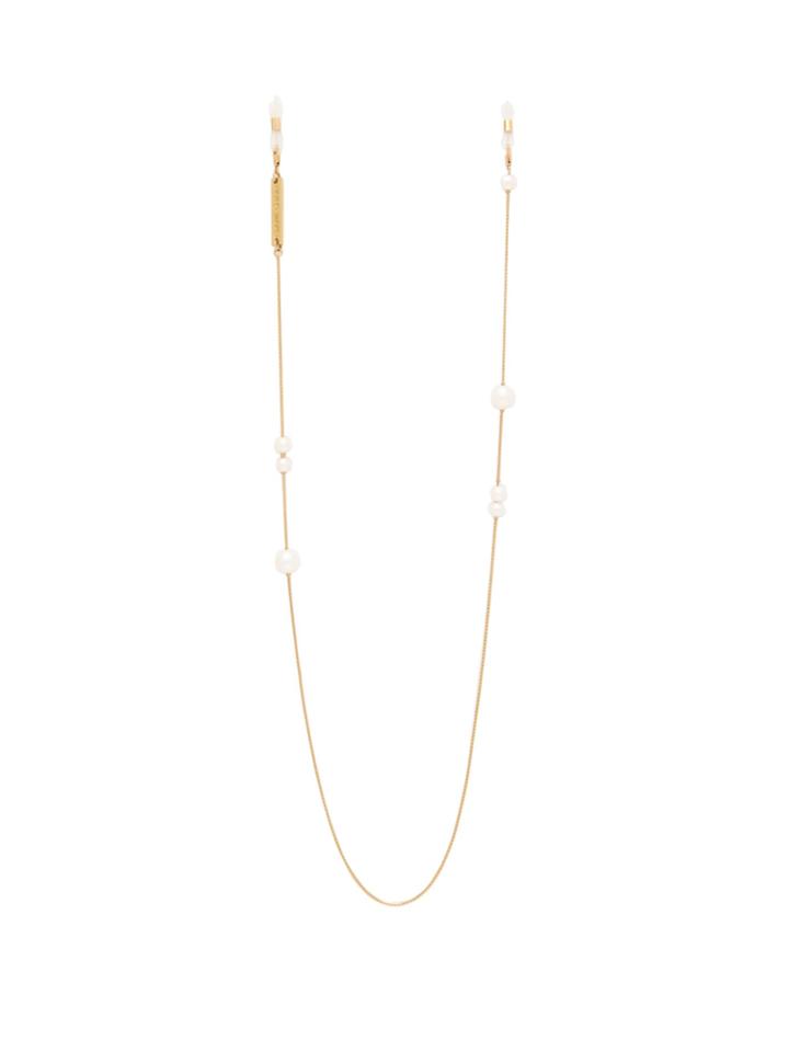 Frame Chain Drop Pearl-embellished Gold-plated Glasses Chain
