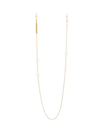 Frame Chain Drop Pearl-embellished Gold-plated Glasses Chain