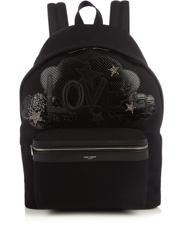Saint Laurent City Canvas Backpack