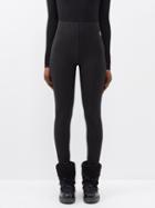 Moncler Grenoble - Logo-patch Jersey Ski Leggings - Womens - Black
