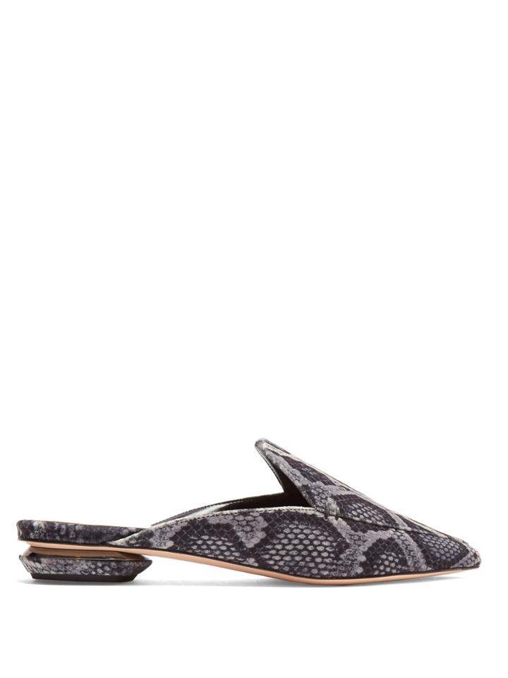 Nicholas Kirkwood Beya Velvet Backless Loafers
