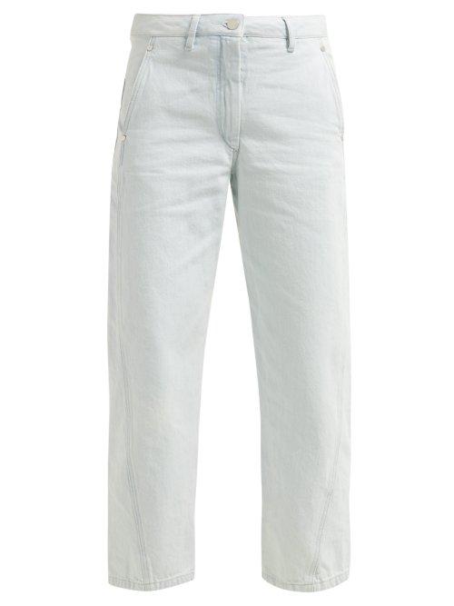 Matchesfashion.com Lemaire - High Rise Wide Leg Jeans - Womens - Light Blue