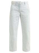 Matchesfashion.com Lemaire - High Rise Wide Leg Jeans - Womens - Light Blue