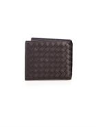 Bottega Veneta Brown Intrecciato Bi-fold Leather Wallet