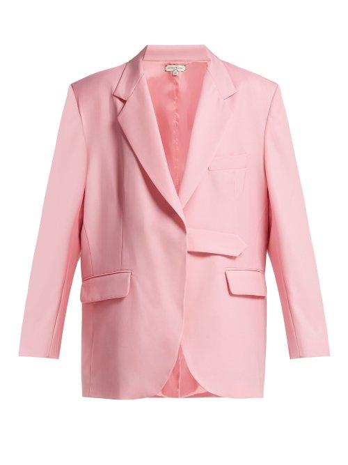 Matchesfashion.com Natasha Zinko - Single Breasted Tab Wool Blazer - Womens - Light Pink