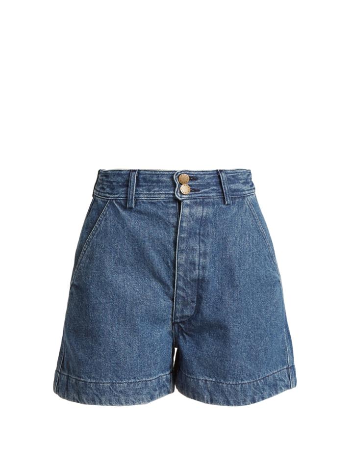 Apiece Apart Cotton-denim Shorts