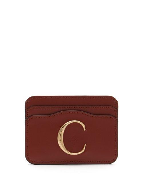 Matchesfashion.com Chlo - The C Logo Leather Cardholder - Womens - Brown