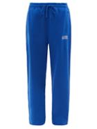 Ladies Rtw Ganni - Software Recycled Cotton-blend Jersey Track Pants - Womens - Blue