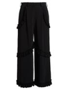 Simone Rocha Ruffled Wide-leg Crepe Trousers