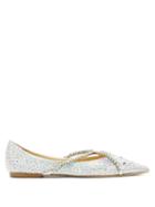 Jimmy Choo - Crystal-embellished Studded Flats - Womens - White