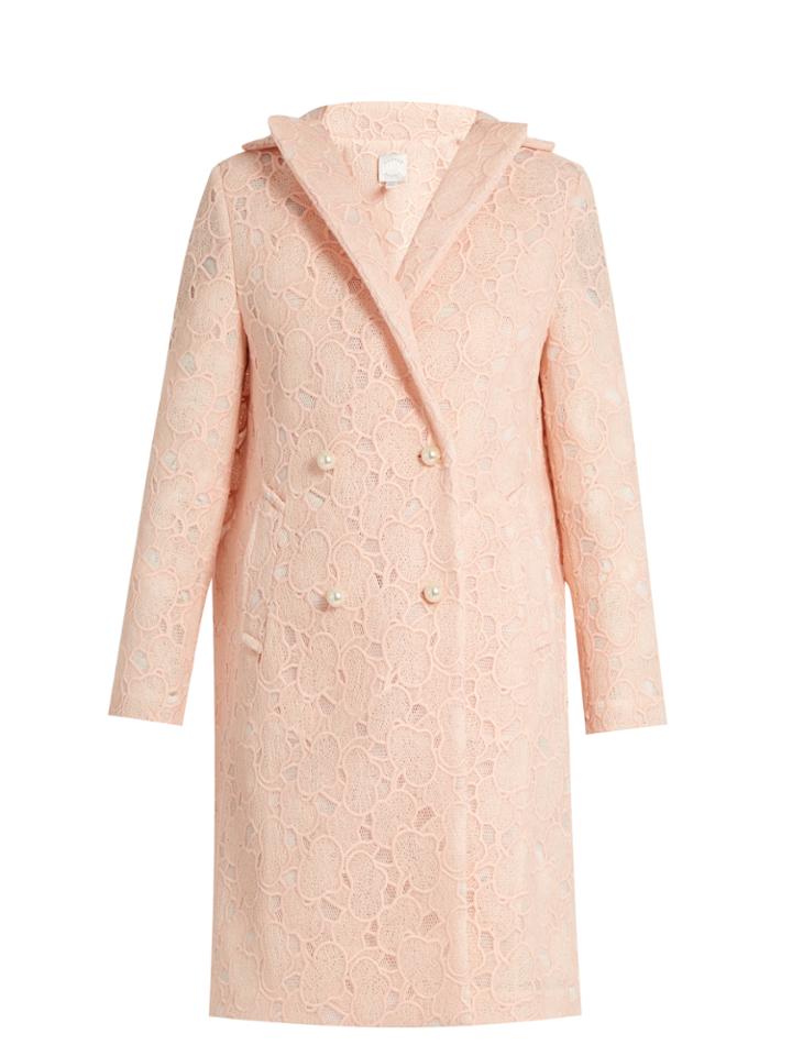 Huishan Zhang Axelia Cloud-lace Double-breasted Coat