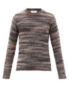 Matchesfashion.com Folk - Marbled Space-dye Knit Sweater - Mens - Grey Multi