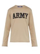 Matchesfashion.com Junya Watanabe - Army Print Cotton Sweatshirt - Mens - Beige
