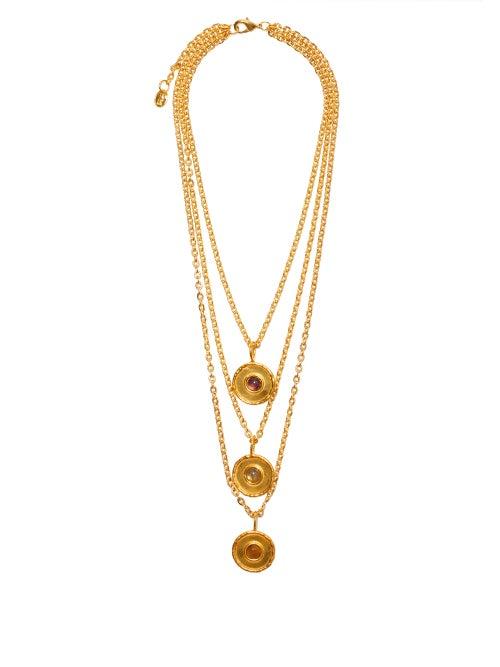 Ladies Jewellery Sylvia Toledano - Amethyst, Labradorite & Tiger's Eye Necklace - Womens - Gold Multi