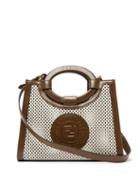 Matchesfashion.com Fendi - Runaway Small Perforated Leather Bag - Womens - White Multi