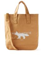 Maison Kitsun - Fox-print Cotton-canvas Tote - Mens - Beige