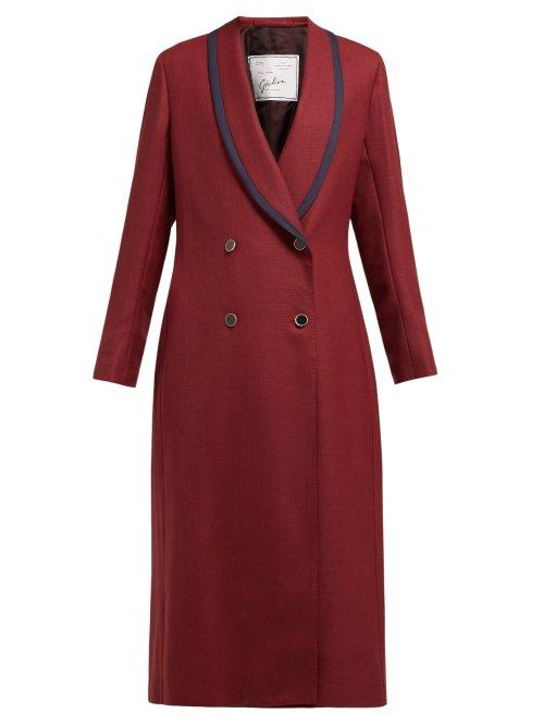 Matchesfashion.com Giuliva Heritage Collection - Josephine Double Breasted Wool Coat - Womens - Burgundy