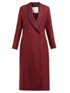 Matchesfashion.com Giuliva Heritage Collection - Josephine Double Breasted Wool Coat - Womens - Burgundy