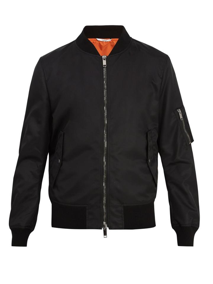 Valentino Logo-print Shell Bomber Jacket
