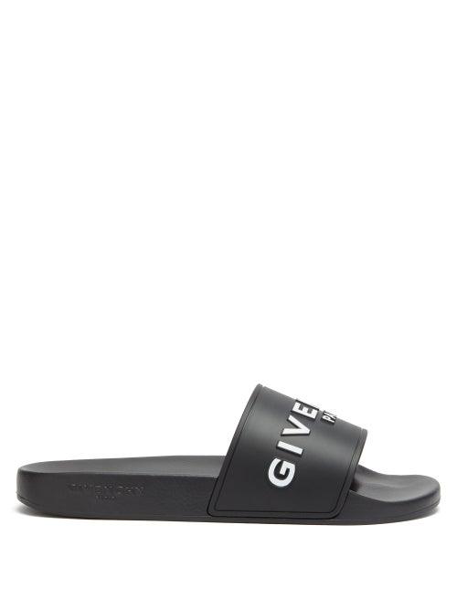 Matchesfashion.com Givenchy - Logo Embossed Slides - Mens - Black