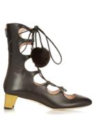 Gucci Heloise Lace-up Leather Boots