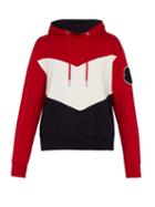 Matchesfashion.com Moncler - Tri Colour Striped Cotton Hooded Sweatshirt - Mens - Red Multi
