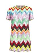 Matchesfashion.com Ashish - Sequined Chevron-stripe Mini Dress - Womens - Multi