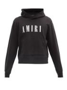 Matchesfashion.com Amiri - Logo-print Cotton-jersey Hooded Sweatshirt - Mens - Black