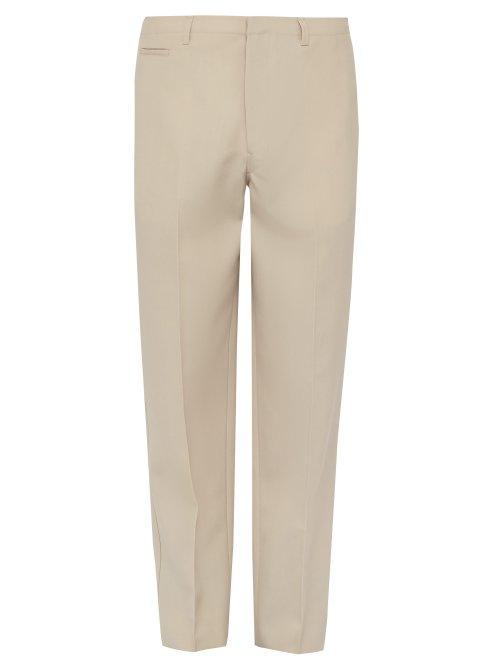Matchesfashion.com Lemaire - Mid Rise Tailored Wool Trousers - Mens - Light Grey