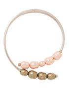 Matchesfashion.com Peter Pilotto - X Panconesi Beaded Silver Tone Choker Necklace - Womens - Pink