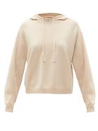 Matchesfashion.com Allude - Drawstring Wool-blend Hooded Sweater - Womens - Beige
