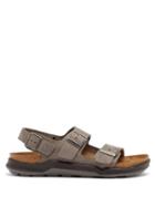 Matchesfashion.com Birkenstock - Milano Ankle-strap Leather Sandals - Mens - Grey