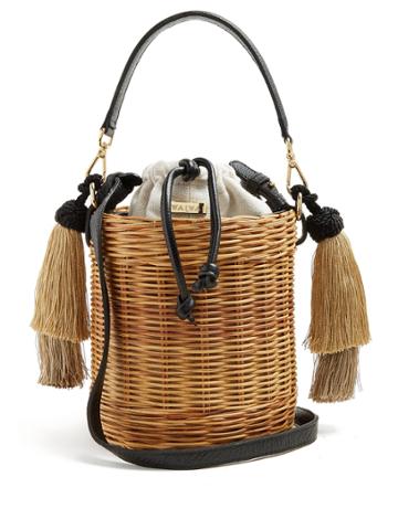 Wai Wai Sabia Woven-rattan Bucket Bag