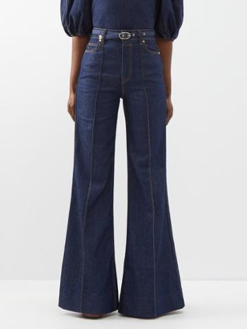 Zimmermann - High-rise Wide-leg Jeans - Womens - Denim