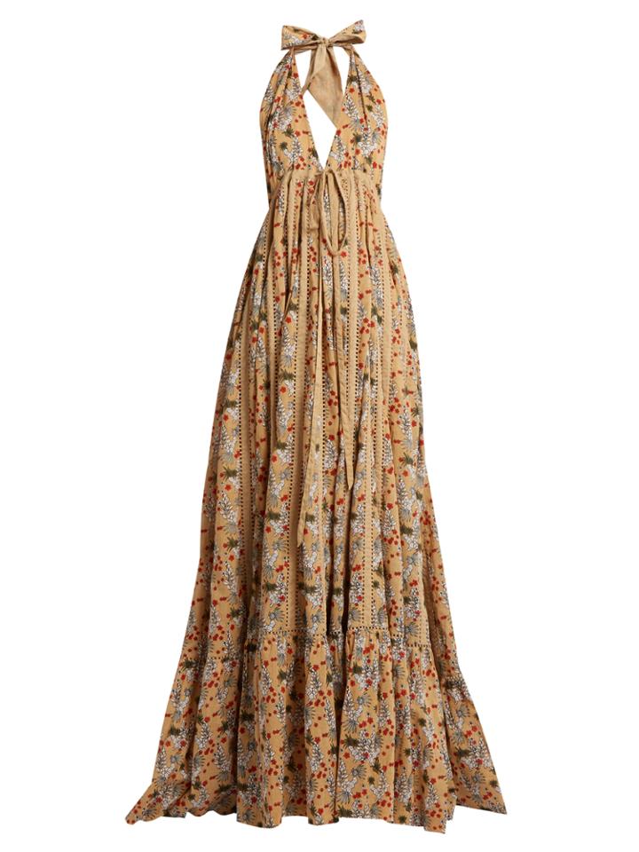 Kalita Rooftop Runway Floral-print Cotton Maxi Dress