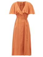 Matchesfashion.com Loup Charmant - Zelda Cotton Wrap Dress - Womens - Brown