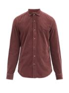 Matchesfashion.com Brunello Cucinelli - Cotton-corduroy Shirt - Mens - Burgundy