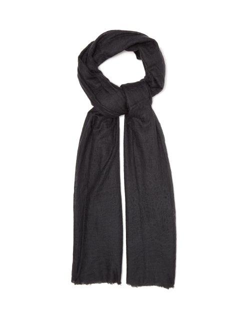 Matchesfashion.com Allude - Fringed Edge Cashmere Scarf - Womens - Grey