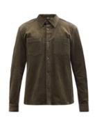 A.p.c. - Joe Patch-pocket Cotton-blend Corduroy Shirt - Mens - Khaki