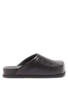 Yume Yume - Faux-leather Slippers - Womens - Black