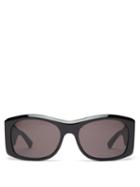 Matchesfashion.com Balenciaga - Oversized Round Frame Acetate Sunglasses - Womens - Black