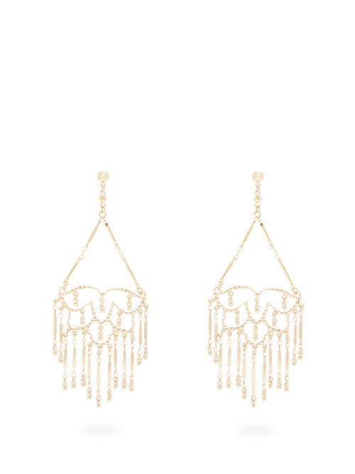 Matchesfashion.com Etro - Hanging Lotus Earrings - Womens - Silver