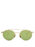 Matchesfashion.com Dita Eyewear - Journey Round Frame Metal Sunglasses - Mens - Gold