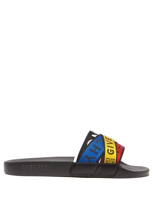 Matchesfashion.com Givenchy - Logo Strap Rubber Slides - Mens - Multi
