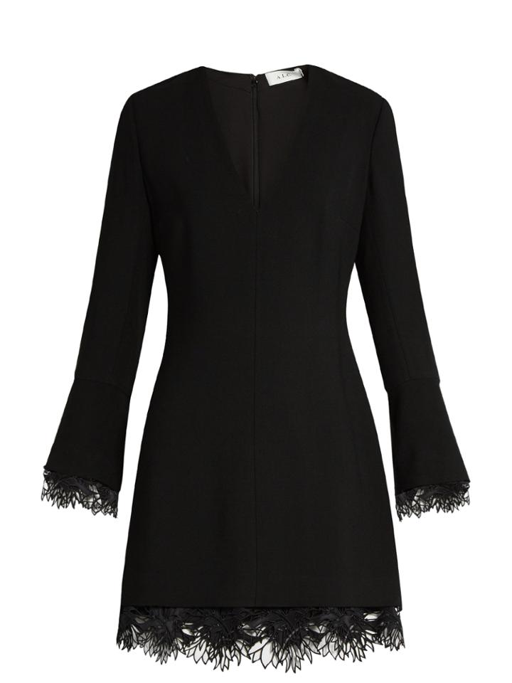 A.l.c. Jamie Lace-trimmed Crepe Mini Dress